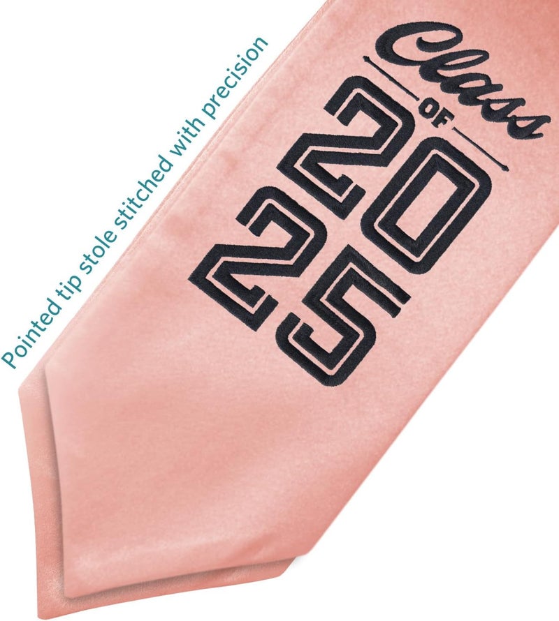 Endea Graduation Stole Class of 2025 With Classic Tips - Unisex Adult - 62" Long - Graduation Sash - Image 3